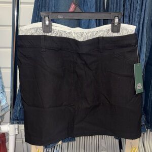 New item.. Black Mini Skirt with Lace Waistband